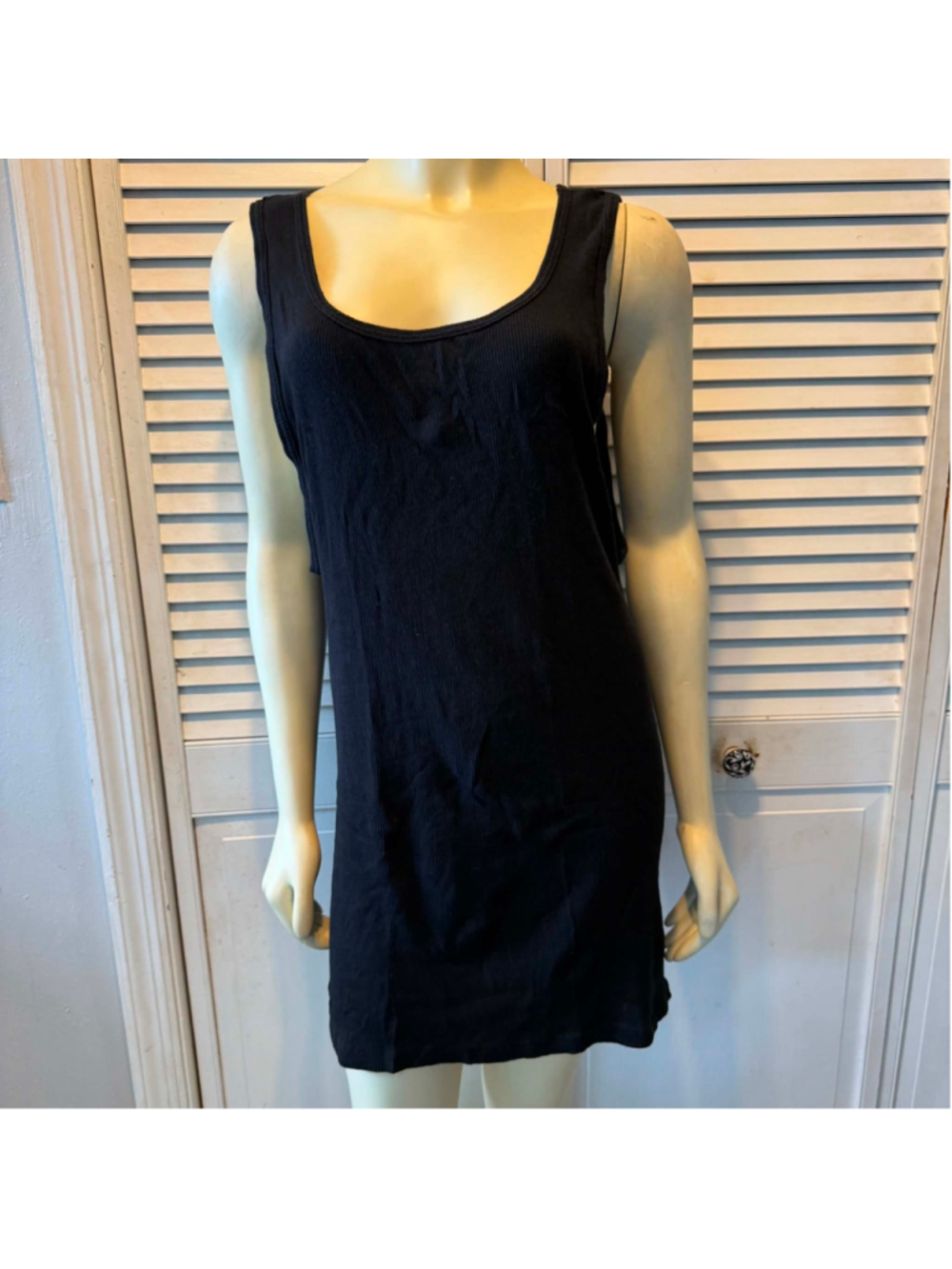 Men's Jockey Ribbed Tank Top Undershirt Black XXL